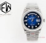 EW Factory Replica Rolex Day-Date President 36mm EWF 2836 Watch Blue Ombre Dial